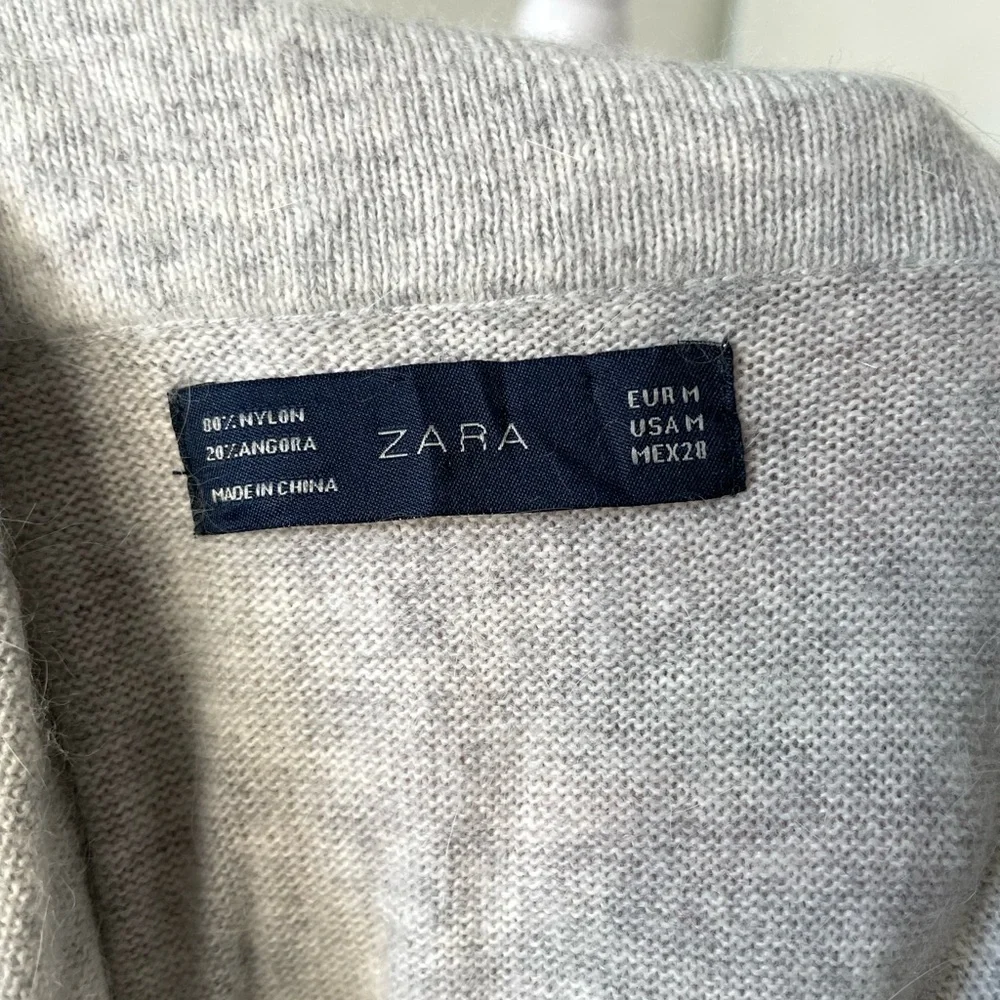 Zara Angora Blend Sequin Cowl Sleeveless Sweater M - Picture 7 of 8